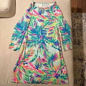 Lilly Pulitzer Long Sleeve Tropical Print Dress Size M RN 88189